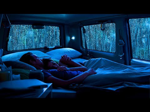 Sounds Rain & Thunder on Window Cozy Car ⚡ Improve Sleep Quality Quickly, Relax, Beat Stress, ASMR