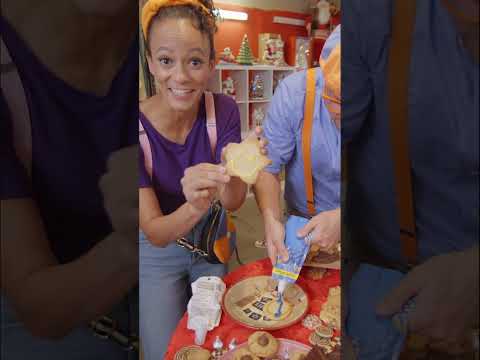 Watch As Blippi and Meekah Decorate Colorful Cookies For Santa 🍪 #blippi #christmas #food #shorts