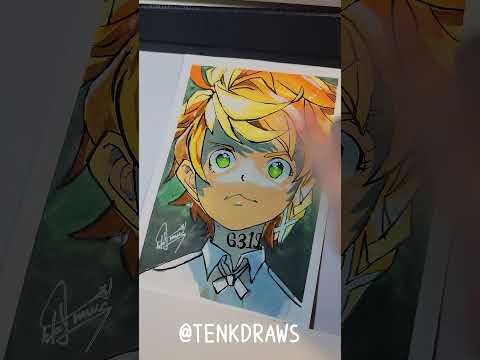 Drawing  Emma with gouache #promisedneverland #anime #drawing #emma