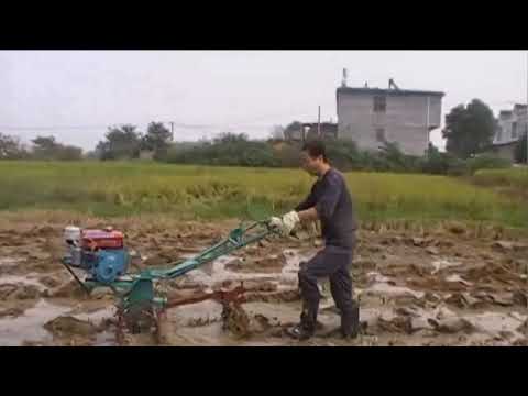 Portable operation of small and light rice field tillage machine