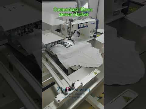 Customized 30mm sleeve placket. Automatic Shirt Sleeve Placket Machine. #shirtsewing  #automatic