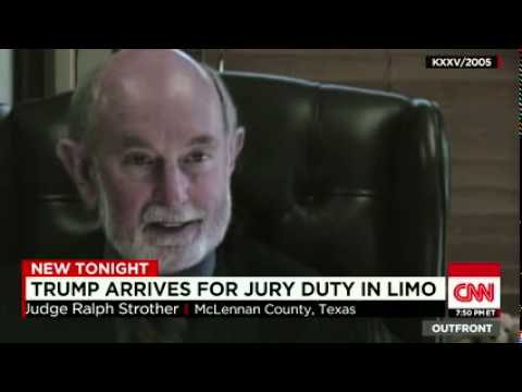 CNN News August 18 2015 Trump arrives for jury duty in limo