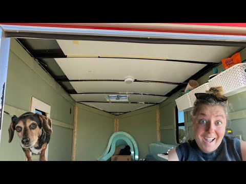 Insulating the Ceiling of my Cargo Trailer and lock update