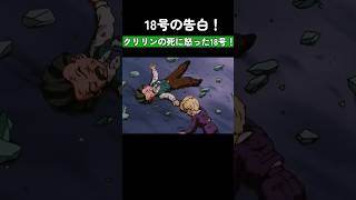 18号の告白！クリリンの死に怒った18号！ #ドラゴンボール #dragonball