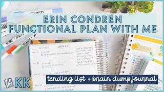 Erin Condren Functional Plan with Me Frankenplanned LifePlanner, Tending List and Brain Dump Journal