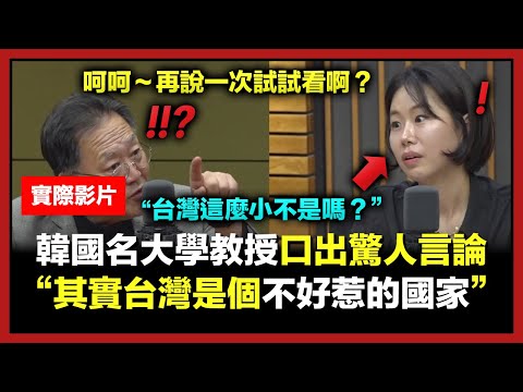 韓國知名教授在節目中的一句話引發轟動：輕視台灣的韓國人震驚的原因