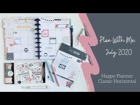 Simply Lovely Plan with Me: July 2020 // Classic Horizontal @TheHappyPlannerChannel