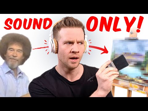 I Tried Following Bob Ross Videos with AUDIO ONLY (🚫NO VIDEO)