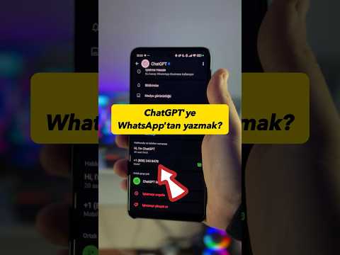 ChatGPT'ye WhatsApp'tan yazmak?