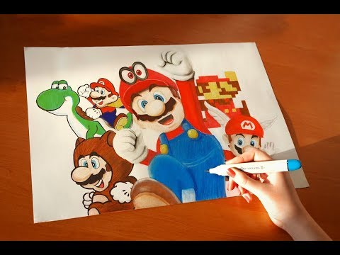 Speed Drawing all Mario (Odyssey and others)