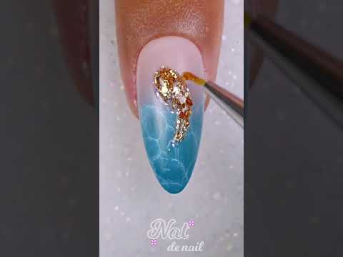 Amazing Gold Fish Nail Art Tutorial #uñas #fish #shorts #nailart2024