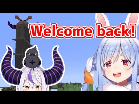 Pekora congratulate Laplus's coming back [ Hololive / Usada Pekora / Laplus Darknesss ]