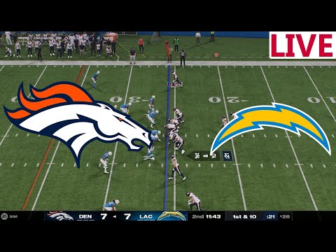 🔴LIVE 🔴Denver Broncos  VS Los Angeles Chargers /NFL Madden NFL 25