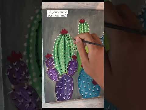 Paint Cactus with me! Full video will be available soon!