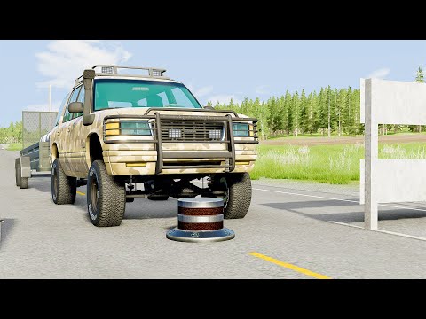 Mobil vs Bollard #15 - BeamNG Drive