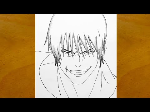 How to draw Toji Fushiguro step by step || Jujutsu Kaisen drawing || Easy anime sketch