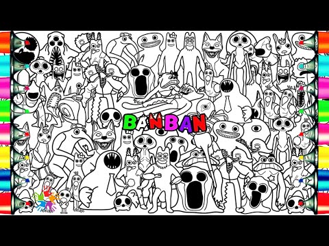 Garten Of BANBAN 8 Coloring Pages MIX / How To Color ALL Monsters and Bosses / NCS Music