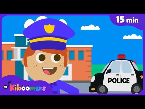 Police Car Song & Other Fun Community Helpers Songs for Kids | 15+ Mins | The Kiboomers