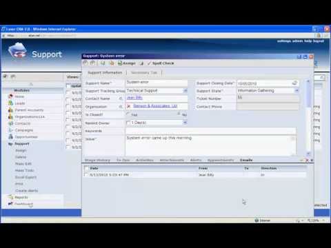 CRM Demo- Support Ticket Correspondence