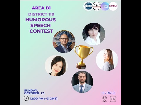 Area B1 District 110 Humorous Speech Contest (October 23, 2022)