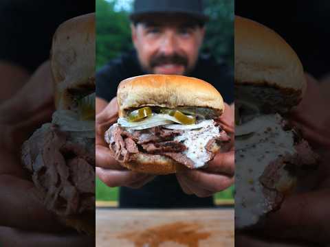 Smoked Roast Beef Sandwich Recipe #bbq #sandwich #shorts