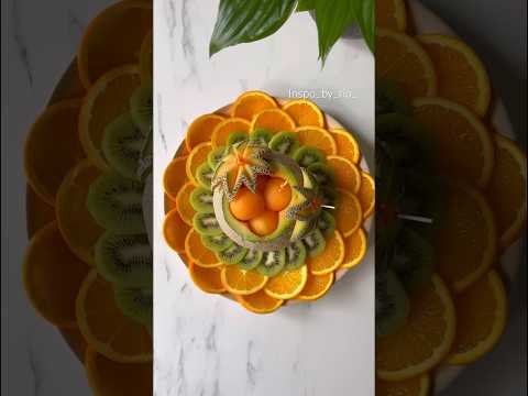 How to make a beautiful Fruit Platter tutorial 🍊How to cut fruits 🥝Fruit plate Inspo #shortsvideo