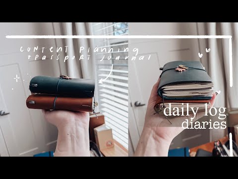 daily log diaries | content planning, passport tn journal flip, and a daily log