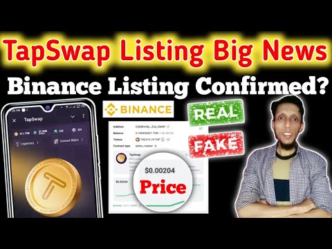 TapSwap Binance Listing Confirmed | Distribution, Withdrawal, TGE, Price & Updates!