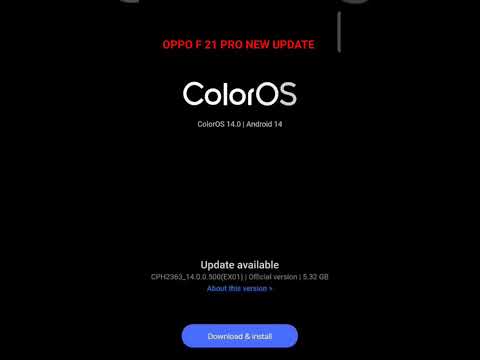 OPPO F21 PRO NEW UPDATE AVAILABLE #oppof21pro#shorts