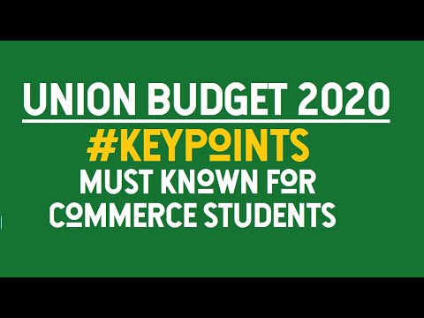 Union Budget 2020 Key takeaways in Hindi | The commerce coach