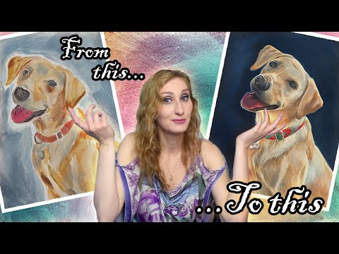 Painting a Pet Portrait: improve your Acrylic Painting!