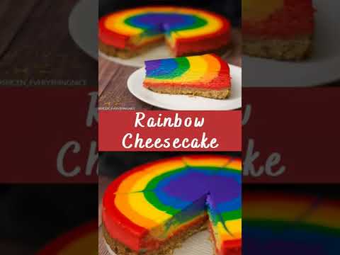 PRIDE RAINBOW CHEESECAKE! (Eggless Cheesecake Recipe)