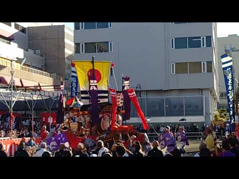 令和6年 長崎くんち 後日 御旅所 八幡町 弓矢八幡祝い船 もってこーい！もってこーい！☺