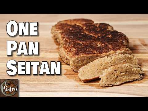 Easy Seitan Recipe - All in One Pan! (no oil, low fat))