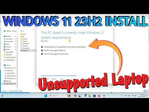 How to Install Windows 11 23H2 in Unsupported PC and Laptop 🔥😱