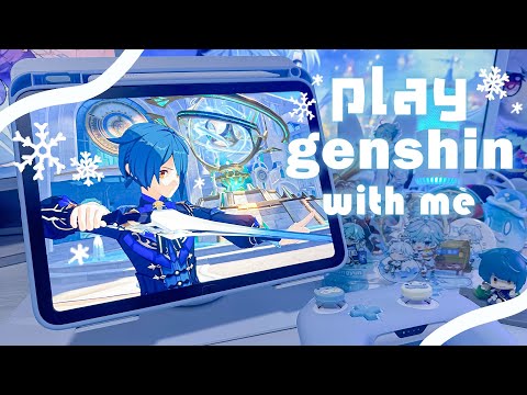 【play with me】❄️ 原神 ❄️ / フォンテーヌ衣装の行秋は氷アタッカー【genshin impact】30 min of game play┊jp voice cryo Xingqiu