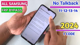 Samsung Frp Bypass TalkBack Not Working 2024 || Samsung A04/A04s/A04e/A12/A13/A14 Google Lock Remove