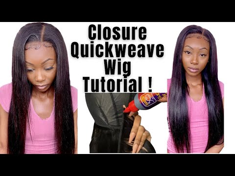 Side Part Closure Quick Weave Wig ft. Affordable Amazon bundles