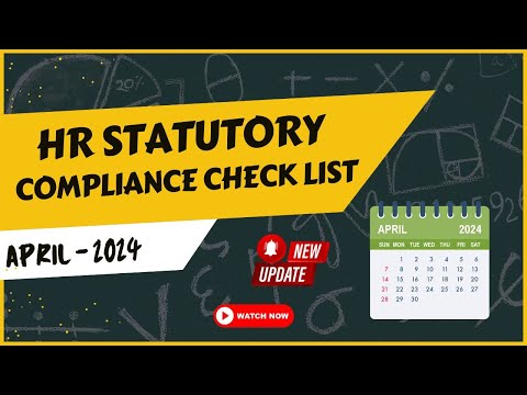 HR Statutory Compliance Calendar April 2024 | @StatutorySolution