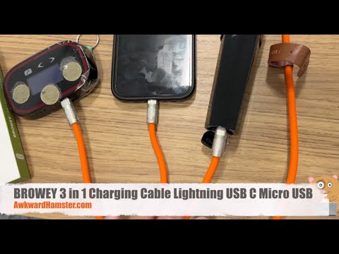 BROWEY 3 in 1 Charging Cable Lightning USB C Micro USB Review