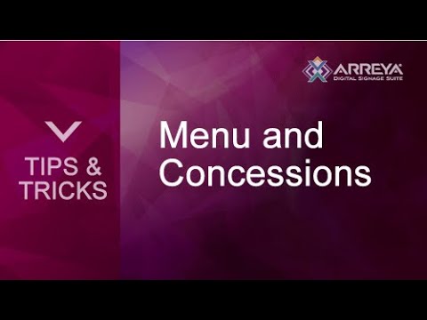 Menu or Concessions with Digital Signage