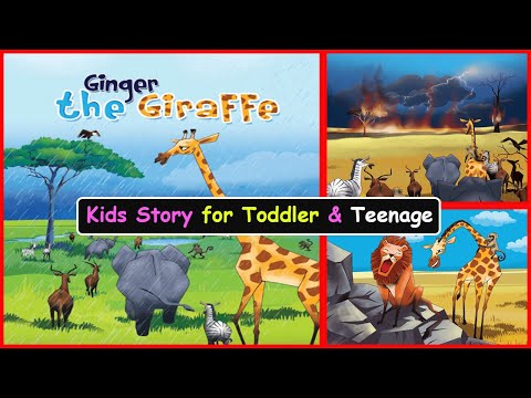 Baby Sensory Bedtime Stories for Kids and Toddler | Ginger the Giraffe Heartwarming story