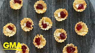 These cranberry Brie bites are an easy holiday party appetizer l GMA