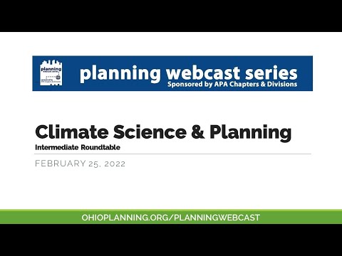 Climate Science & Planning: Intermediate Roundtable