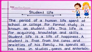 Essay on Student life in English || Student life essay in English || Student life essay writing ||