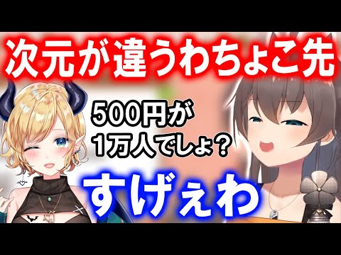 ちょこ先生の新規メンバー登録１万人に驚愕する夏色まつり【ホロライブ切り抜き】