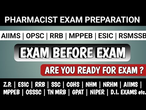 Pharmacist exam preparation | Drug Inspector Exam| AIIMS | OPSC | RRB | MPPEB | OSSSC | TNMRB | ZP