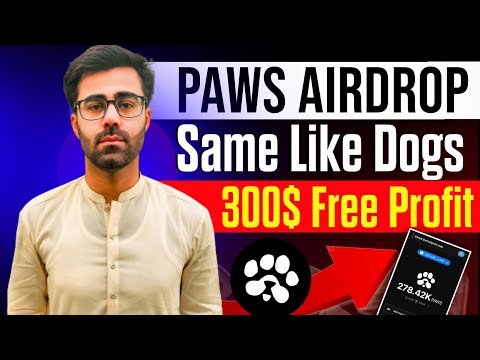 Paws Telegram Airdrop Same Like Dogs || Paws Airdrop 300$ Free Profit