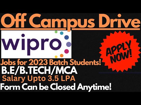 Wipro Off Campus Recruitment for Freshers | Application Forms Are Live🔥🔥