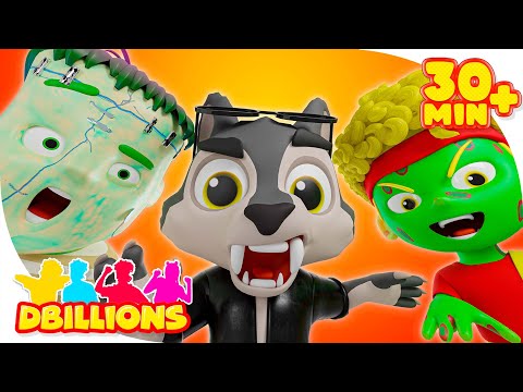 Halloween Monsters Party | Mega Compilation | D Billions Kids Songs